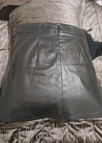 Kadın Gri Deri  etek kase etek kot şort hepsi s beden - Görsel 2