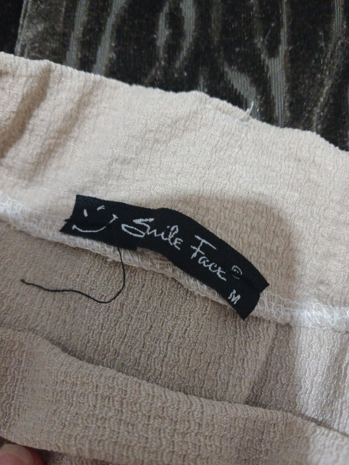 Bej  Midi Etek Fırfırlı Rahat Kesim - Görsel 3