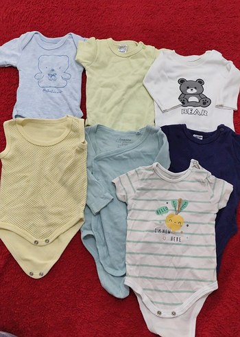 Pamuklu Kısa Kollu Bebek Body Seti