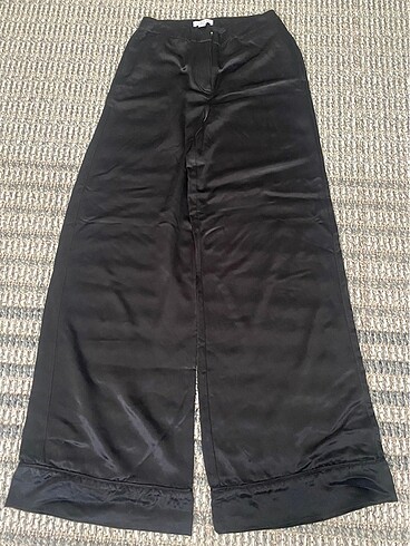 Siyah saten pantolon topshop