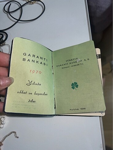 Beden Antika cep boyu ajanda 1970