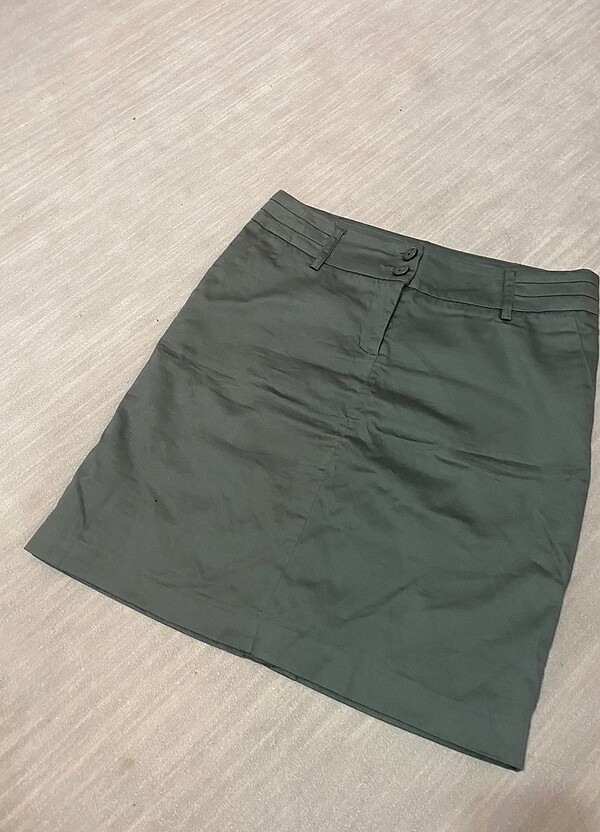 AŞIRI GÜZEL DURAN YÜKSEK BEL MİNİ ETEK - Görsel 2