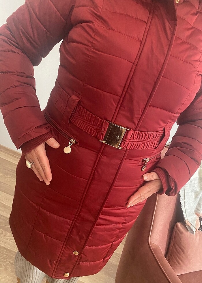 Uzun şişme mont - Görsel 2