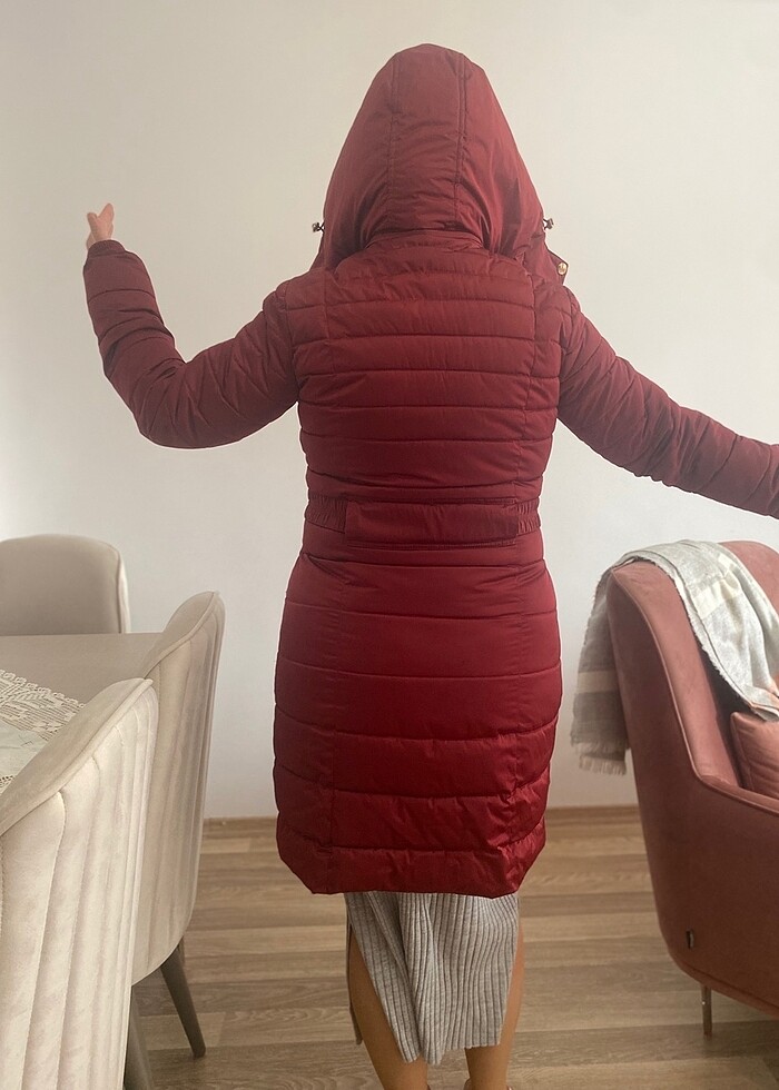 Uzun şişme mont - Görsel 3