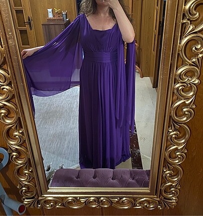 Mor uzun abiye - Görsel 2