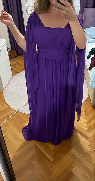 Mor uzun abiye - Görsel 3