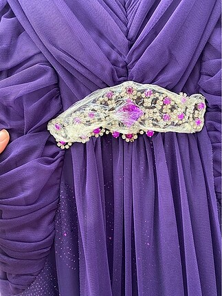 Mor uzun abiye - Görsel 2