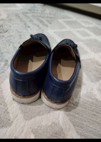 Kız Çocuk Püsküllü Mavi Loafer Ayakkabı - Görsel 4