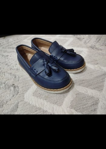 Kız Çocuk Püsküllü Mavi Loafer Ayakkabı - Görsel 2