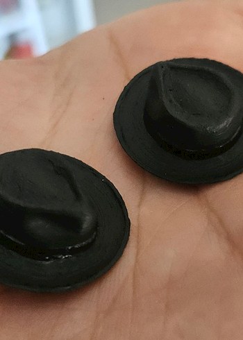 Siyah Mini Gotik Lastik Şapka