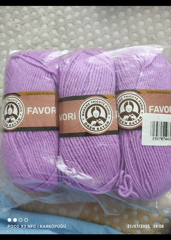 Favori Lila El Örgü İpi 3'lü Paket
