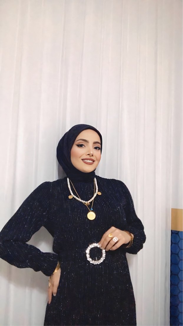 Püsküllü Etnik Desenli Siyah Kadın Elbise - Görsel 3