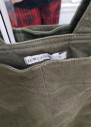 Kadın Haki Renk Kemerli Kısa Salopet - Görsel 5