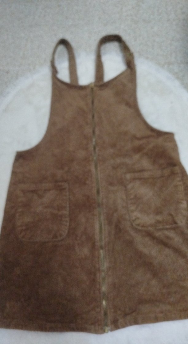 Kahverengi Süet Kadın kadife salopet m L - Görsel 2