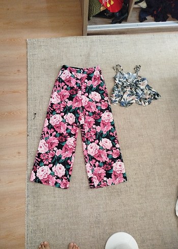 M bedene çiçek pantalon cepli - Görsel 6