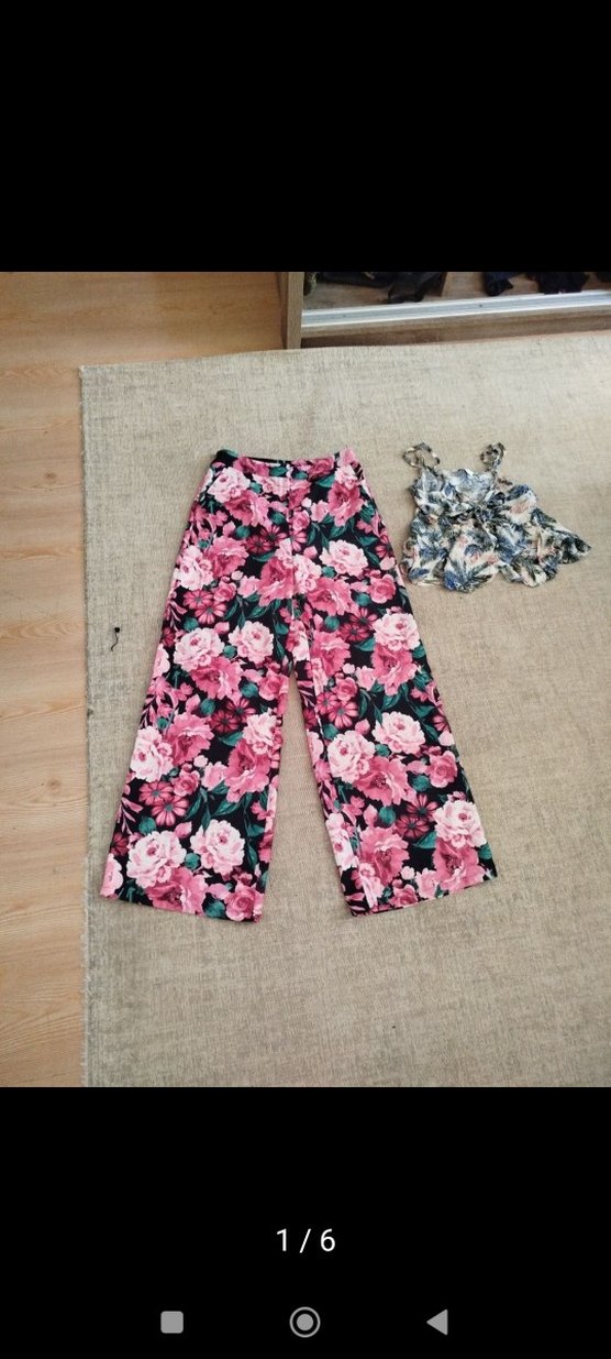 M bedene çiçek pantalon cepli - Görsel 2