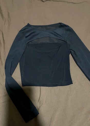 Uzun Kollu Siyah Fitted Bluz