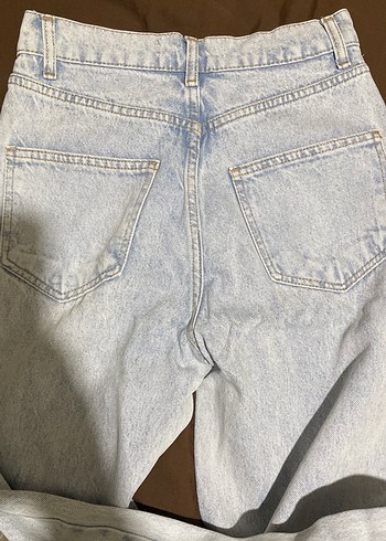 Zara Bej Geniş Kesim Midi Denim Kadın Pantolon