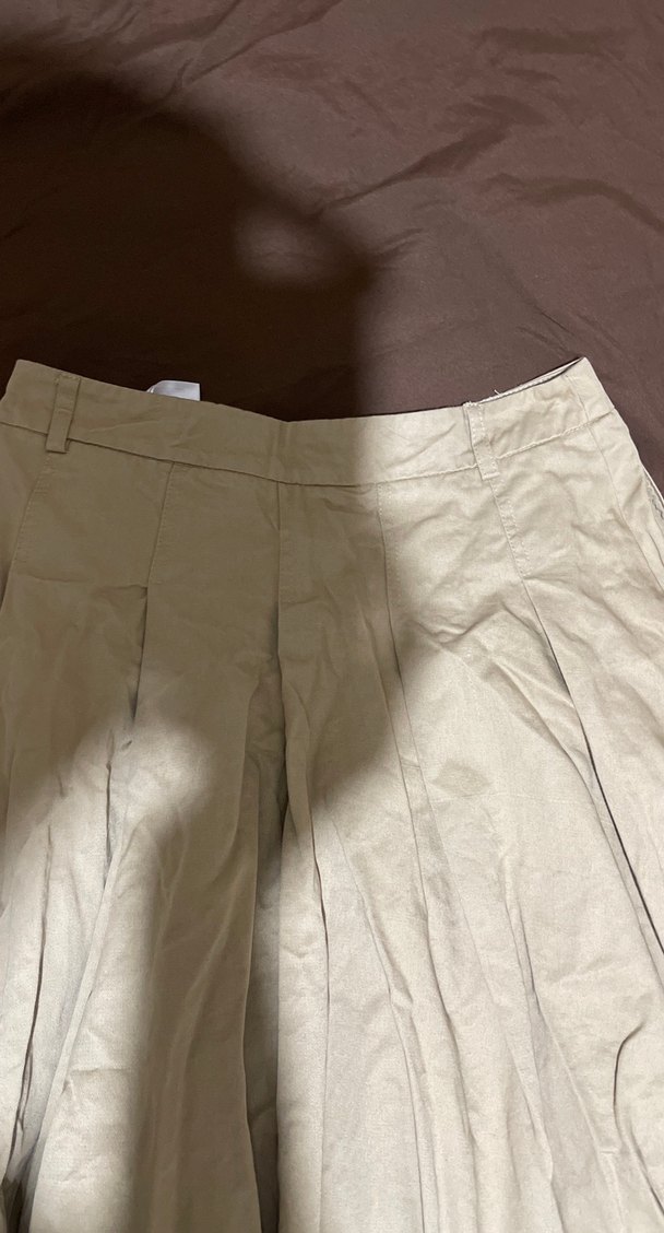 Bej Pilili Midi Eteği - Görsel 2