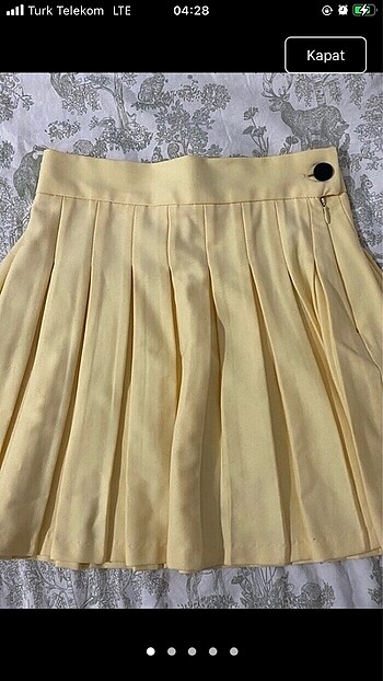 bershka sarı etek