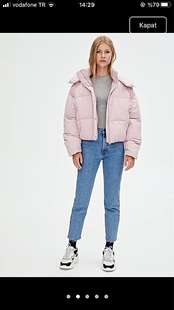 s Beden pembe Renk pull and bear mont
