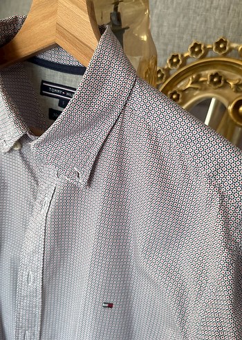 Tommy Hilfiger Gri Regular Fit Uzun Kollu Erkek Gömlek