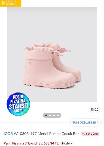 Igor Kız Çocuk Pembe Kemerli Kauçuk Bot