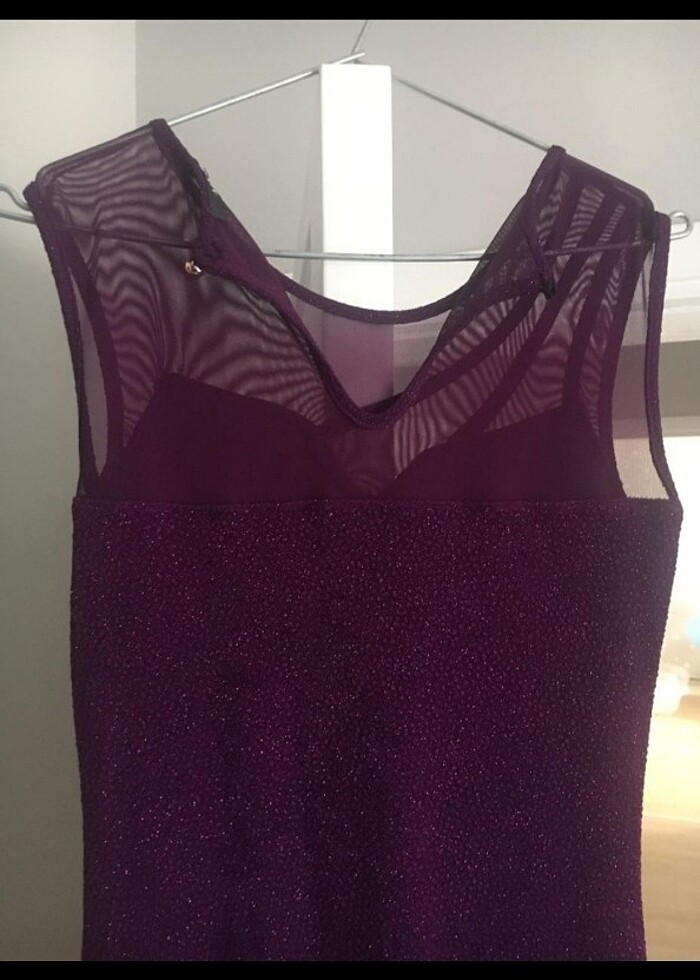 Mor simli elbise - Görsel 3