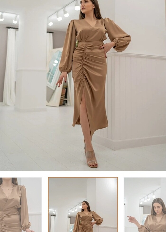 Saten elbise - Görsel 2