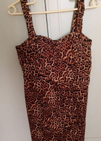 Zara leopar elbise