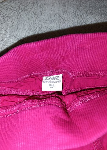 Kız Çocuk Pembe Keten Bol Kesim Pantolon - Görsel 3