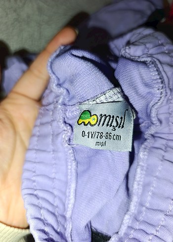 Mor Nakışlı Çocuk Rahat Pantolon - Görsel 3