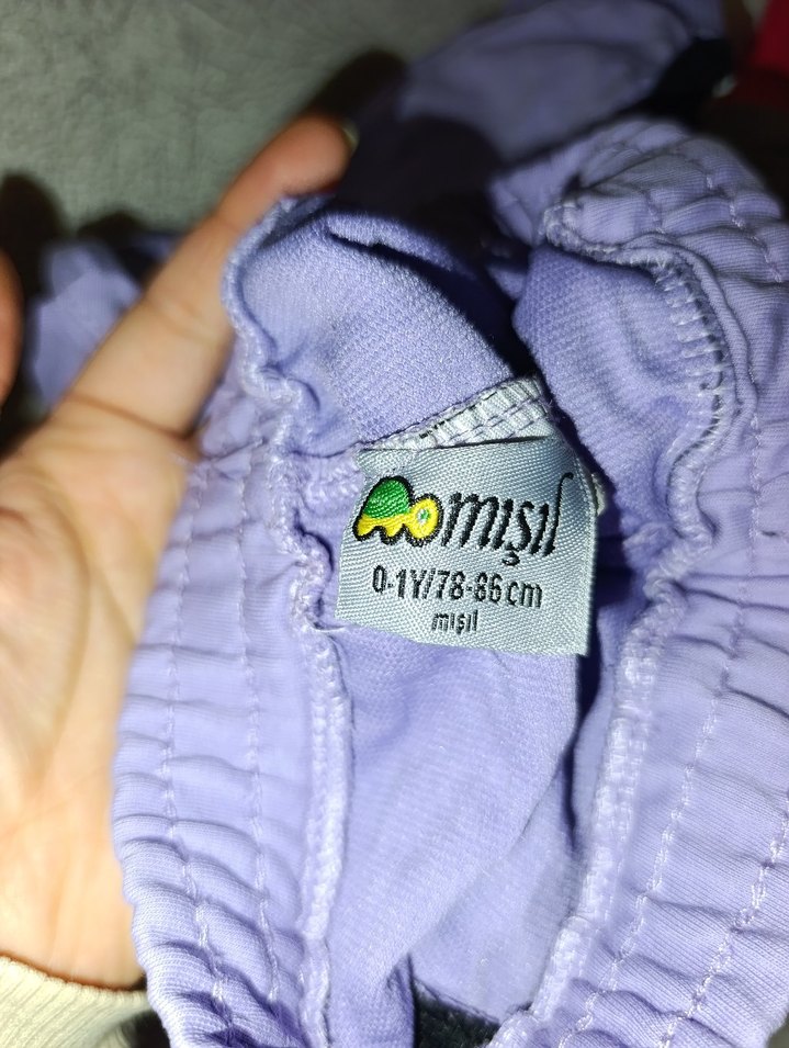 Mor Nakışlı Çocuk Rahat Pantolon - Görsel 3