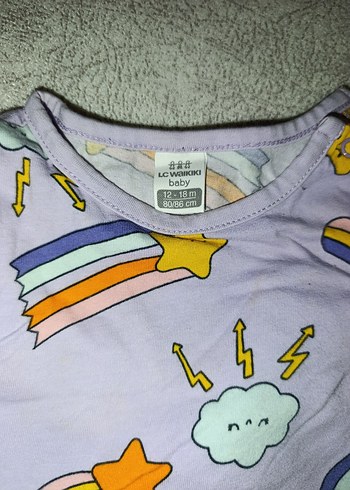 Mor Uzun Kollu Kız Çocuk Pijama Takımı - Görsel 2