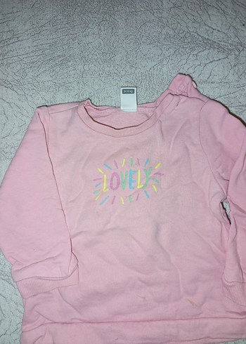Pembe Kız Çocuk Sweatshirt Uzun Kollu - Görsel 2