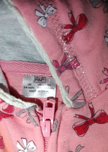 Kapüşonlu Desenli Pembe Bebek Tulum - Görsel 3