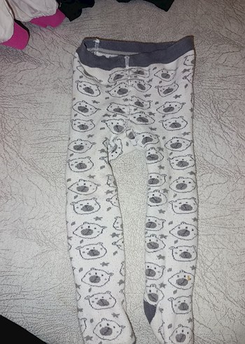 Gri Desenli Çocuk Külotlu Çorap - Görsel 2