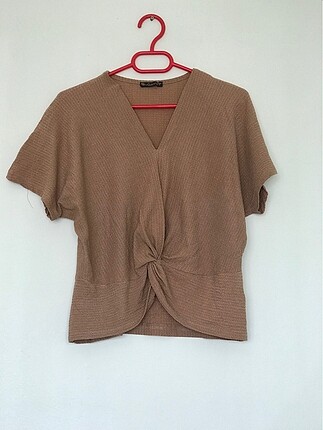Camel rengi bluz