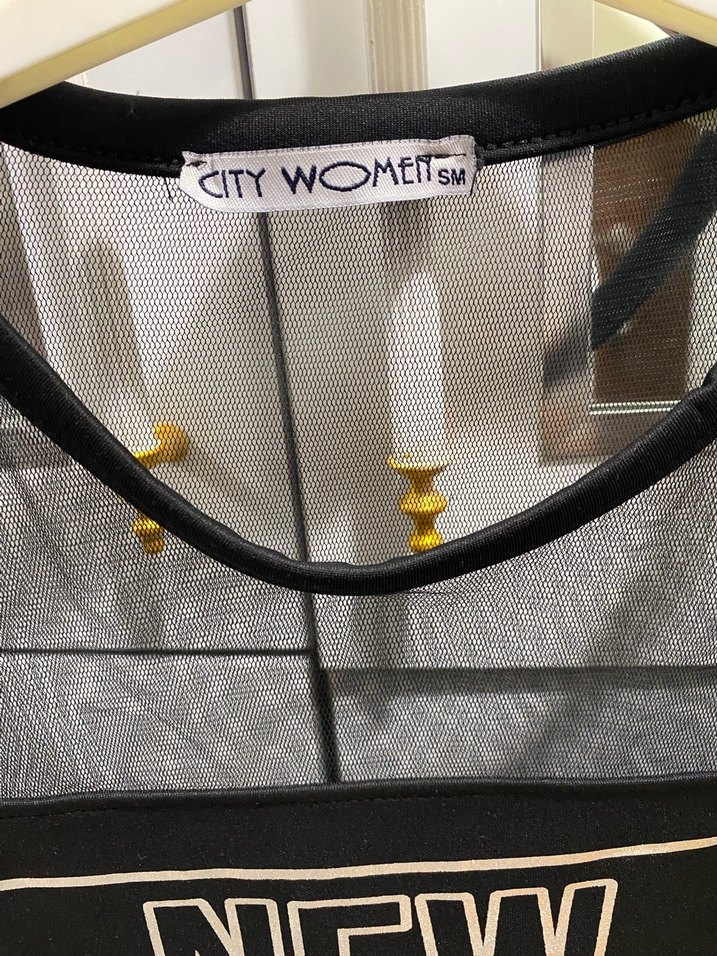 Tül detaylı Crop Bluz - Görsel 3