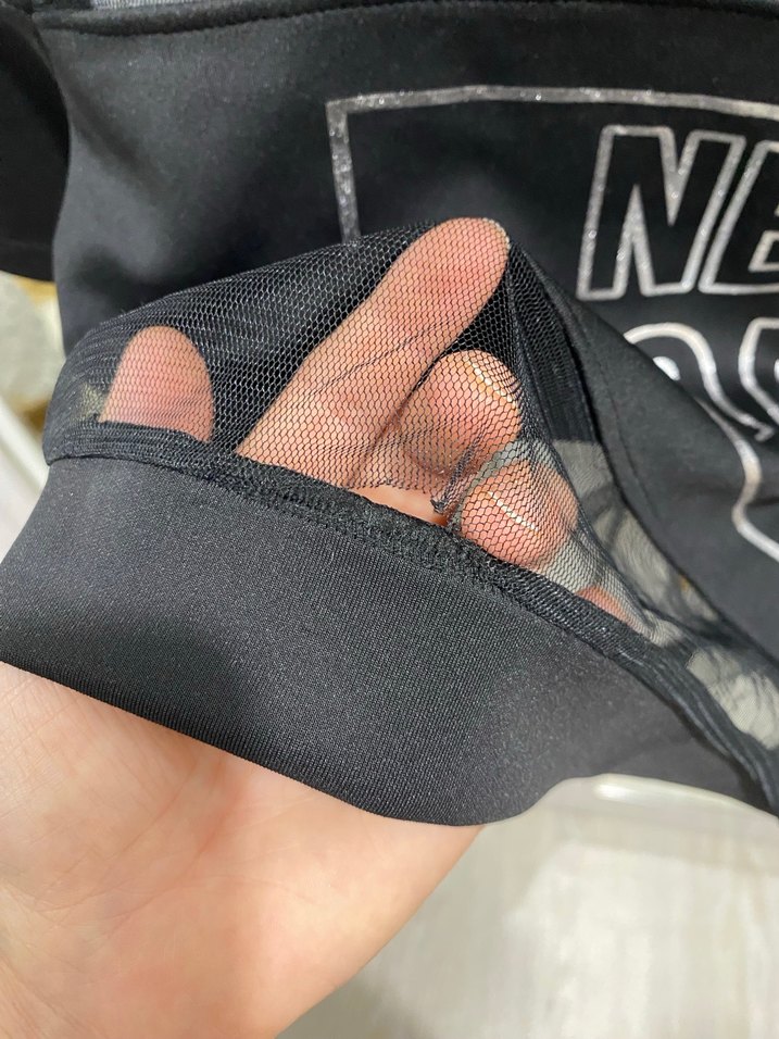 Tül detaylı Crop Bluz - Görsel 5