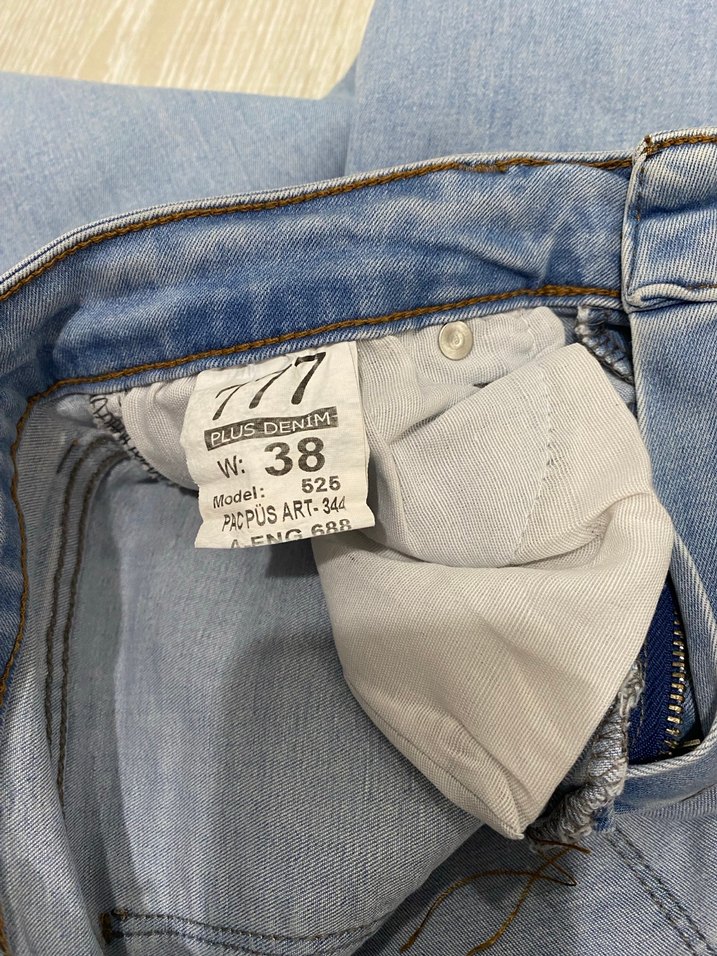 Renkli Nakışlı Mini Denim Jean - Görsel 5