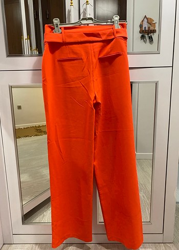 Kemerli  Kumaş Pantolon - Görsel 3