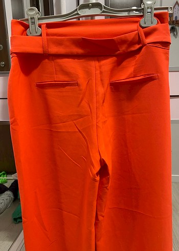 Kemerli  Kumaş Pantolon - Görsel 5