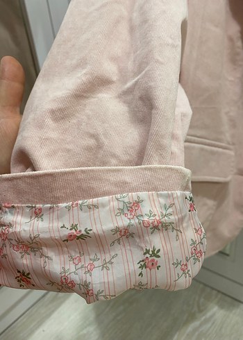 Pembe Keten Blazer Ceket - Görsel 2