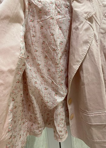 Pembe Keten Blazer Ceket - Görsel 6