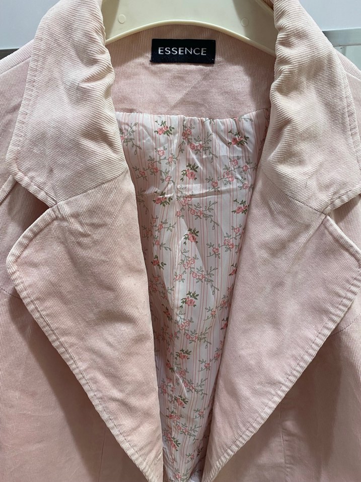 Pembe Keten Blazer Ceket - Görsel 3