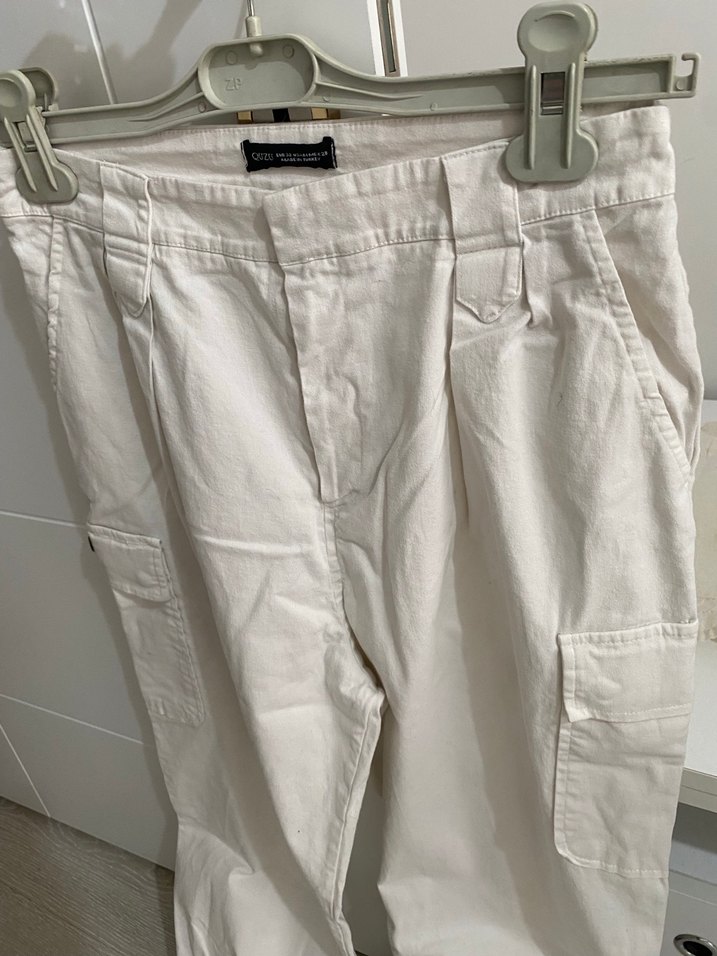 Quzu Keten Kargo Pantolon - Görsel 2