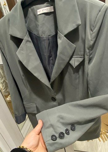 Gri Kadın Blazer Ceket ve Pantolon Takım - Görsel 6