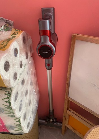 Diğer Kırmızı ve Gri Onvo Elektrikli Süpürge