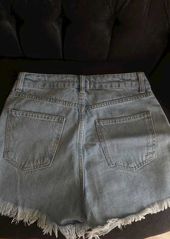 Addax Gri Mini Denim Şort, Gevşek Kesim, Sokak Stili